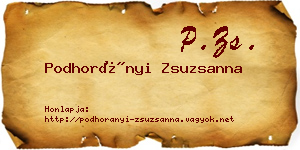Podhorányi Zsuzsanna névjegykártya
